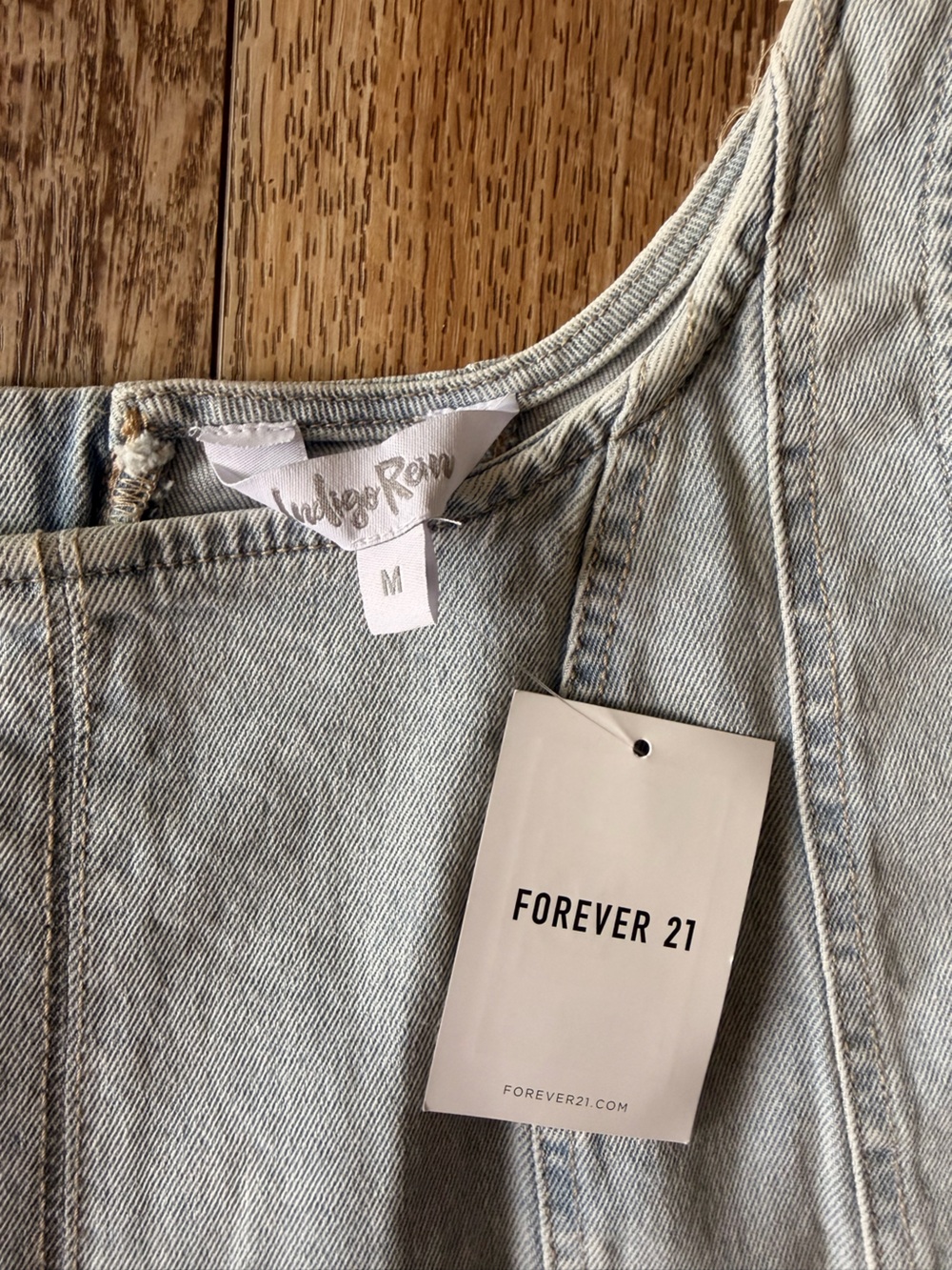 Forever 21 Light Blue Denim Cropped Tank - Picture 2 of 3